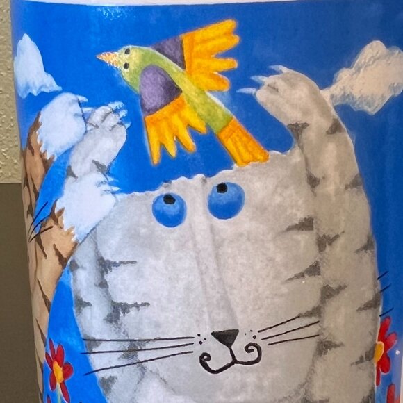 GIBSON Whimsical Artwork by Debi Hron of Cats, Birds & Flowers Ceramic Mug - Picture 12 of 13